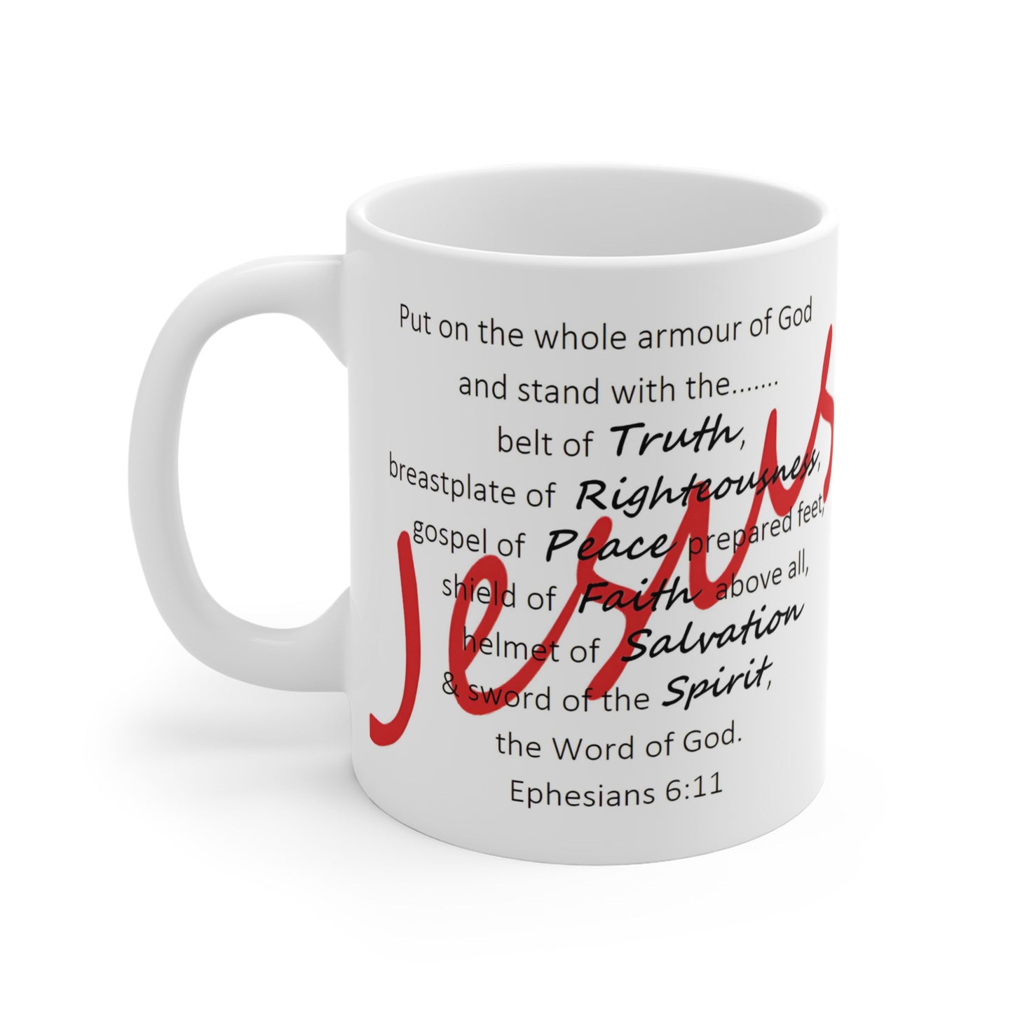 Cup of Ephesians 6:11 Red