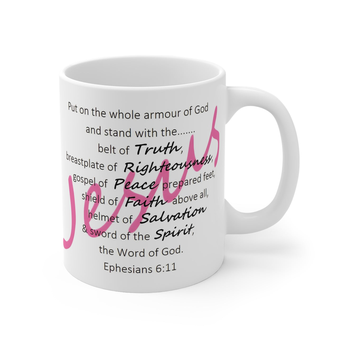 Cup of Ephesians 6:11 Pink