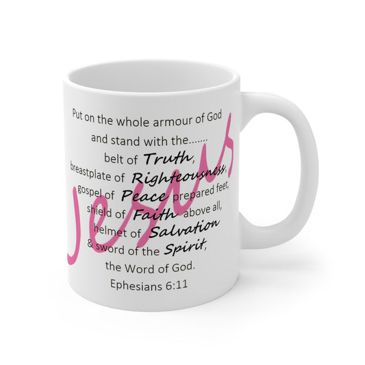 Cup of Ephesians 6:11 Pink