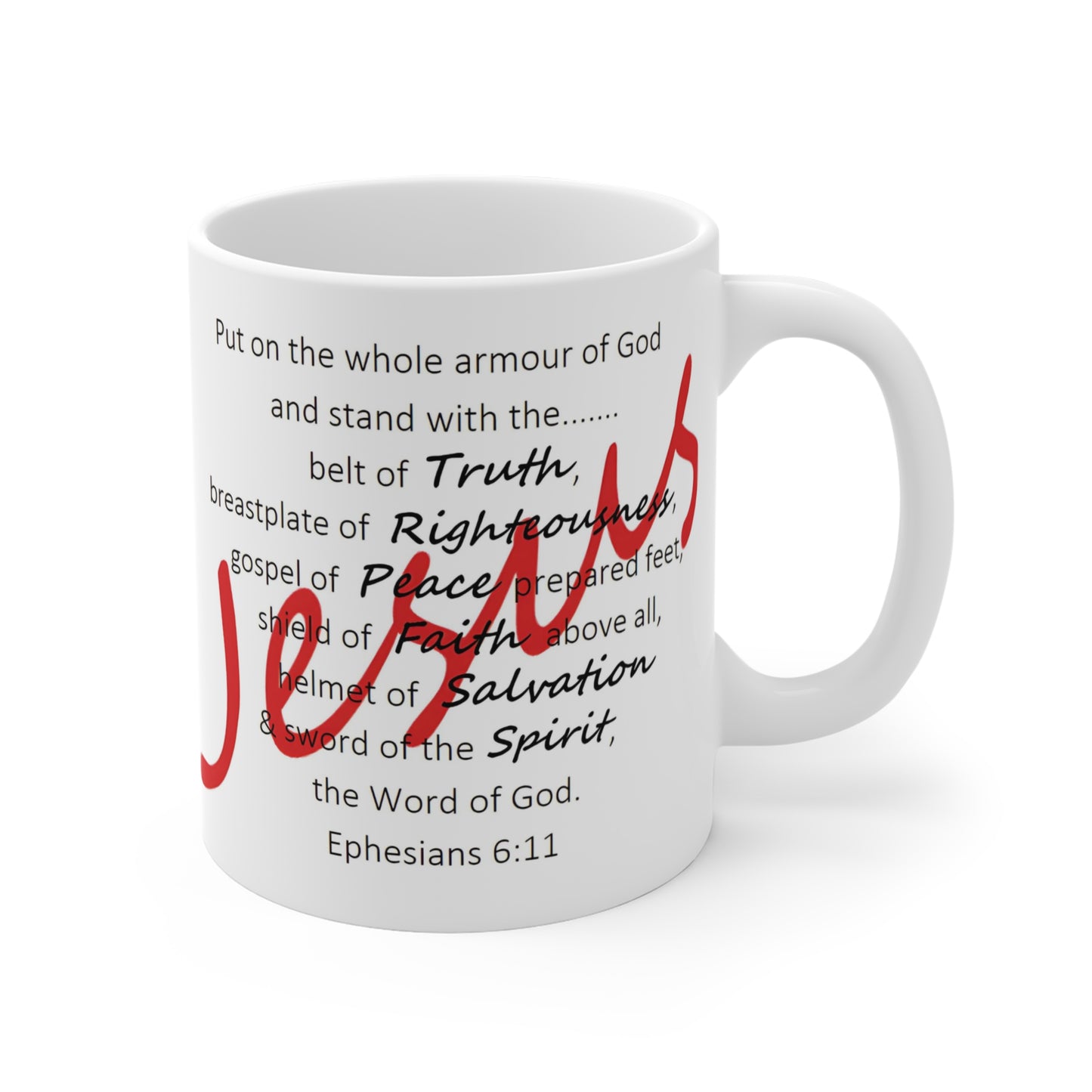 Cup of Ephesians 6:11 Red